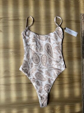 Tan lines Paisley Print One-Piece Swimsuit size small